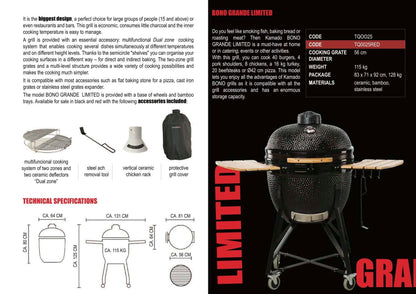 Kamado Bono Limited Ceramic Grill 25″ Black