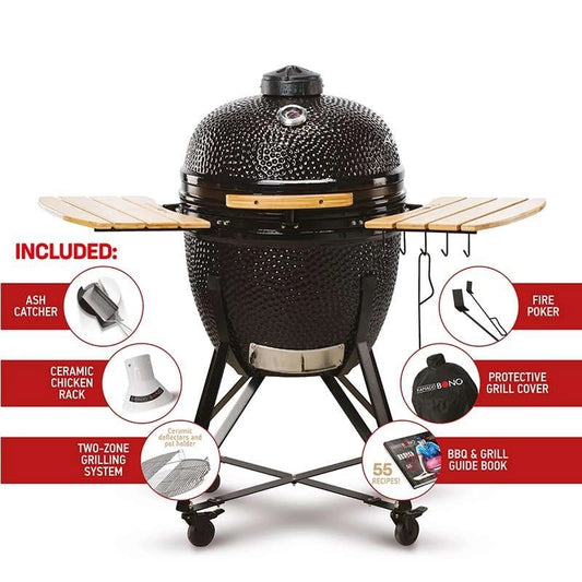 Kamado Bono Grande Ceramic Grill 23″ Black