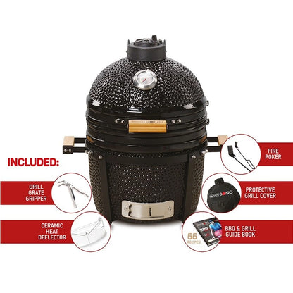 Kamado Bono Minimo Ceramic Grill 15 Black