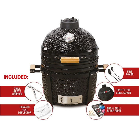 Kamado Bono Minimo Ceramic Grill 15 Black